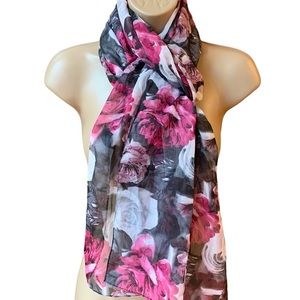 Rose Polyester Floral‎ Scarf